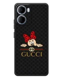 Чохол для Xiaomi Redmi 15a з картинкою «Мінні Маус Gucci — чорний»