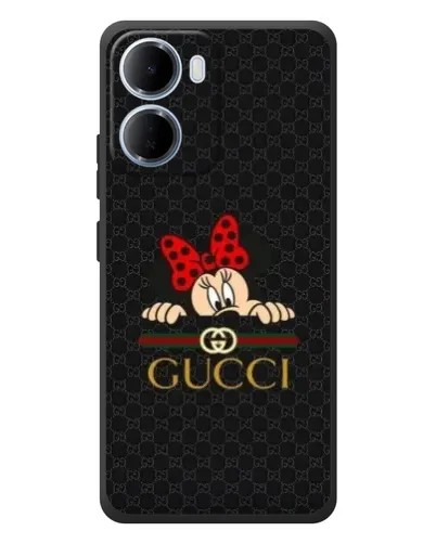 Чохол для Xiaomi Redmi 15a з картинкою «Мінні Маус Gucci — чорний»