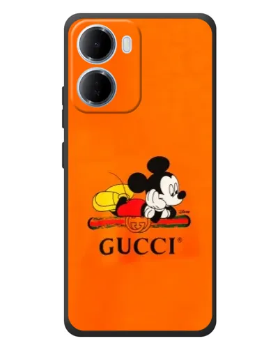 Чохол для Xiaomi Redmi 15a з картинкою «Міккі Маус Gucci — помаранч»