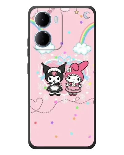 Чохол для Xiaomi Redmi 15a з картинкою «My Melody та Kuromi»