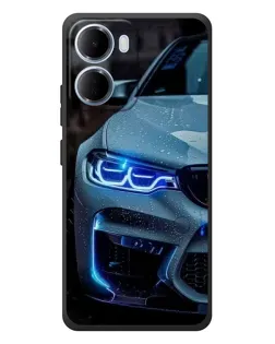 Чохол для Xiaomi Redmi 15a з картинкою «Погляд BMW з синіми фарами»