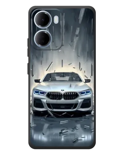 Чохол для Xiaomi Redmi 15a з картинкою «BMW у світлі фар»
