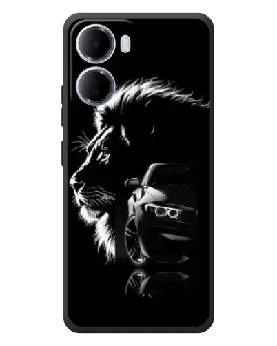 Чохол для Xiaomi Redmi 15a з картинкою «BMW та лев»