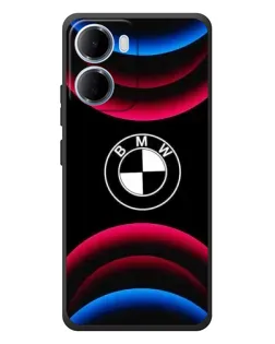 Чохол для Xiaomi Redmi 15a з картинкою «Логотип BMW та неонові дуги»