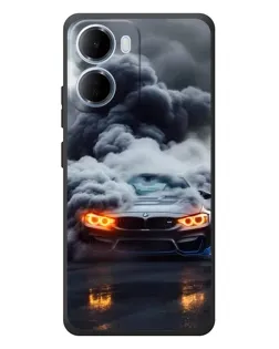 Чохол для Xiaomi Redmi 15a з картинкою «BMW у диму»