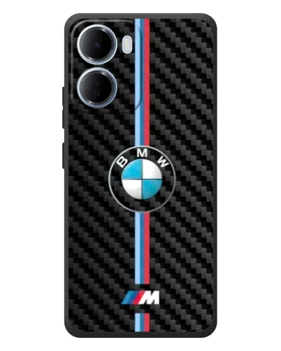 Чохол для Xiaomi Redmi 15a з картинкою «Емблема BMW та карбон»