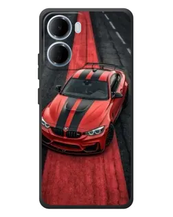 Чохол для Xiaomi Redmi 15a з картинкою «BMW на червоній доріжці»