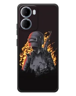 Чохол для Xiaomi Redmi 15a з картинкою «PUBG — вогняний силует»