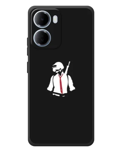 Чохол для Xiaomi Redmi 15a з картинкою «PUBG — силует воїна»