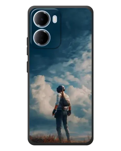 Чохол для Xiaomi Redmi 15a з картинкою «Герой PUBG на скелі»