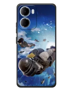 Чохол для Xiaomi Redmi 15a з картинкою «Десант PUBG — стрибок»