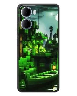 Чохол для Xiaomi Redmi 15a з картинкою «Minecraft лісовий пейзаж»