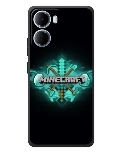 Чохол для Xiaomi Redmi 15a з картинкою «Minecraft Diamond лого»