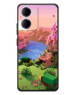 Чохол для Xiaomi Redmi 15a з картинкою «Рожеве дерево Minecraft»