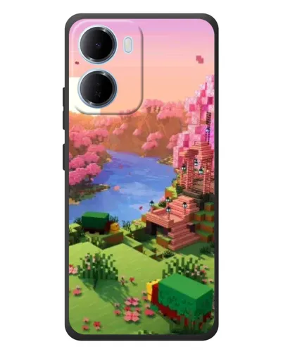 Чохол для Xiaomi Redmi 15a з картинкою «Рожеве дерево Minecraft»
