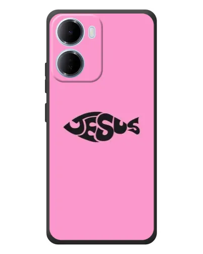 Чохол для Xiaomi Redmi 15a з картинкою «Рожевий символ Jesus»