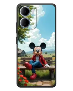 Чохол для Xiaomi Redmi 15a з картинкою «Міккі на лавці»