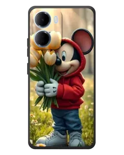 Чохол для Xiaomi Redmi 15a з картинкою «Міккі з тюльпанами»