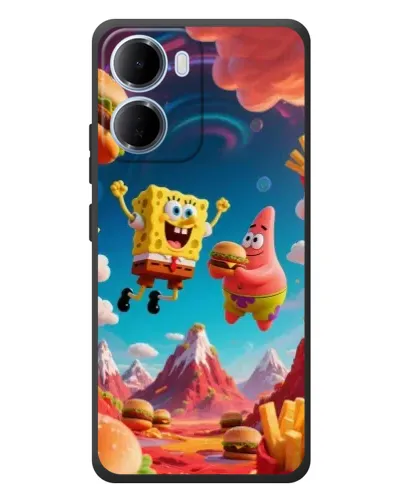 Чехол для Xiaomi Redmi 15a с картинкой «Космический фастфуд»