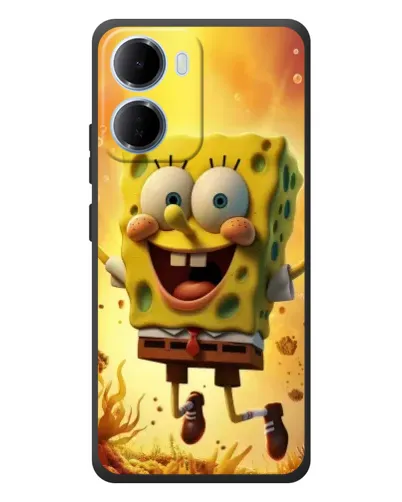 Чехол для Xiaomi Redmi 15a с картинкой «Губка Боб прыгает»