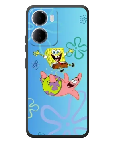 Чехол для Xiaomi Redmi 15a с картинкой «Спанч Боб и Патрик»