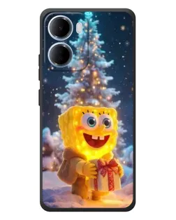 Чехол для Xiaomi Redmi 15a с картинкой «Рождественский Спанч Боб»