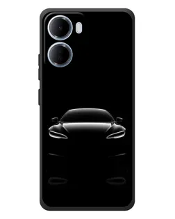 Чохол для Xiaomi Redmi 15a з картинкою «Силует Tesla Night»