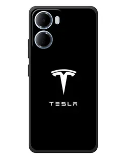 Чохол для Xiaomi Redmi 15a з картинкою «Tesla White Logo»
