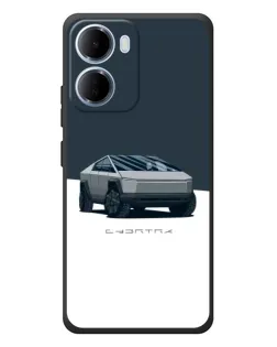 Чохол для Xiaomi Redmi 15a з картинкою «Сріблястий Cybertruck Tesla»