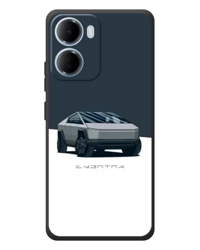 Чохол для Xiaomi Redmi 15a з картинкою «Сріблястий Cybertruck Tesla»