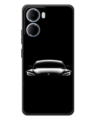 Чохол для Xiaomi Redmi 15a з картинкою «Фари Tesla Night»