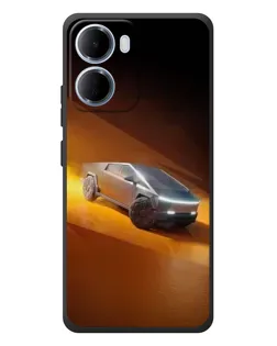 Чохол для Xiaomi Redmi 15a з картинкою «Cybertruck у пустелі»