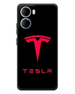 Чохол для Xiaomi Redmi 15a з картинкою «Tesla Red Logo»
