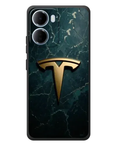 Чохол для Xiaomi Redmi 15a з картинкою «Мармурова Tesla Gold»