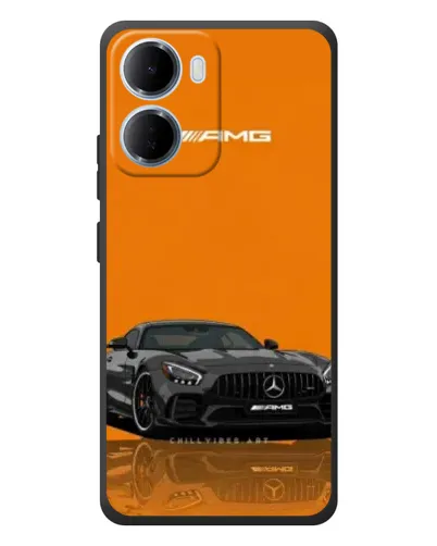 Чохол для Xiaomi Redmi 15a з картинкою «Помаранчевий Mercedes AMG»