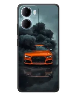 Чохол для Xiaomi Redmi 15a з картинкою «Audi у хмарах диму»