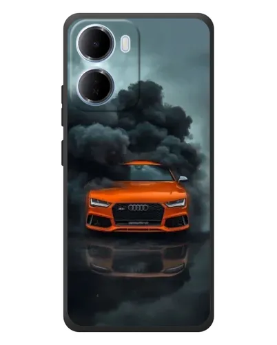 Чохол для Xiaomi Redmi 15a з картинкою «Audi у хмарах диму»