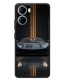 Чохол для Xiaomi Redmi 15a з картинкою «Lamborghini золоті лінії»