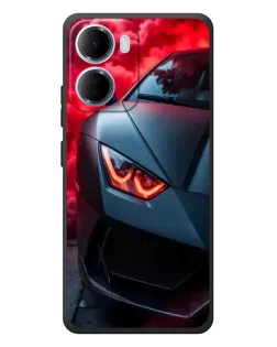 Чохол для Xiaomi Redmi 15a з картинкою «Lamborghini червоне сяйво»