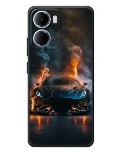 Чехол для Xiaomi Redmi 15a с картинкой «Lamborghini дымная эстетика»
