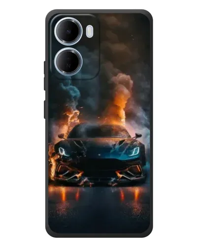 Чехол для Xiaomi Redmi 15a с картинкой «Lamborghini дымная эстетика»
