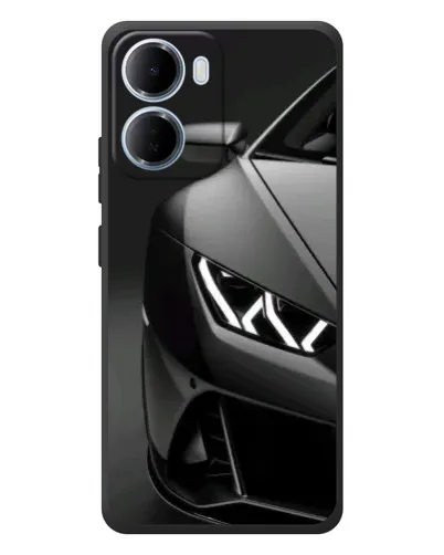 Чехол для Xiaomi Redmi 15a с картинкой «Lamborghini фары детализация»