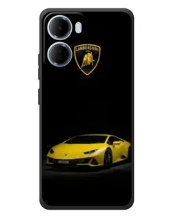 Чехол для Xiaomi Redmi 15a с картинкой «Lamborghini желтый акцент»