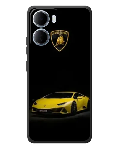 Чехол для Xiaomi Redmi 15a с картинкой «Lamborghini желтый акцент»