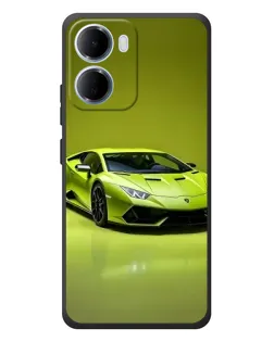 Чехол для Xiaomi Redmi 15a с картинкой «Салатовый Lamborghini Huracan»