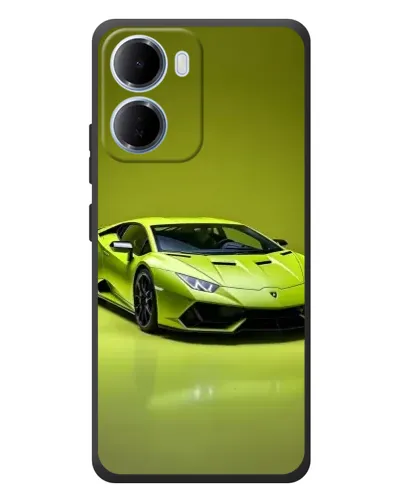 Чехол для Xiaomi Redmi 15a с картинкой «Салатовый Lamborghini Huracan»