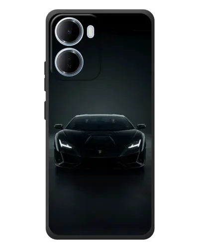 Чехол для Xiaomi Redmi 15a с картинкой «Черный Lamborghini Aventador»