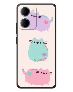 Чохол для Xiaomi Redmi 15a з картинкою «Pusheen тріо»