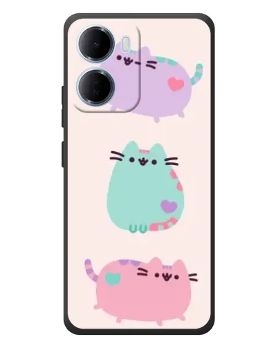 Чохол для Xiaomi Redmi 15a з картинкою «Pusheen тріо»