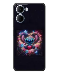 Чохол для Xiaomi Redmi 15a з картинкою «Stitch у квітах»